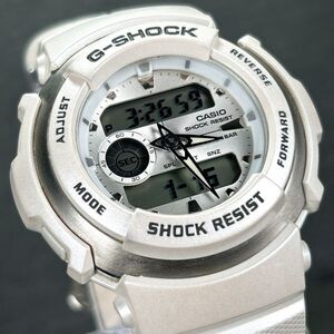 CASIO カシオ G-SHOCK ジーショック G-SPIKE Gスパイク 腕時計 G-300LV-7A クオーツ アナデジ ホワイト ステンレススチール 動作確認済み