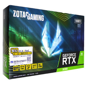 ZOTAC製グラボ GAMING GeForce RTX 3080 Trinity OC ZT-A30800J-10P PCIExp 10GB [管理:1000023947]