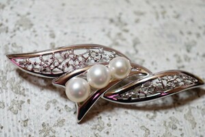 909 TASAKI/田崎真珠 本真珠 パール ペンダント ブローチ ヴィンテージ アクセサリー SILVER刻印 ブランド 2way 装飾品