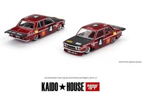 MINI GT 1/64 ダットサン KAIDO 510 プロストリート JAPAN V1(左ハンドル) 街道ハウス 日産 DATSAN 新品未開封　KHMG087