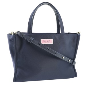 Kate Spade ケイトスペード 2WAYショルダー ハンドバッグ ナイロン ネイビー レディース【61150206】中古