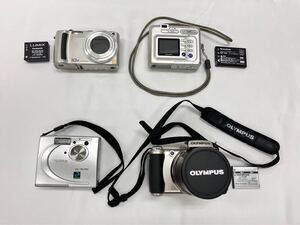 ［T］デジカメ おまとめ デジタルカメラ ジャンク ・FUJIFILM FinePix F410・FinePix4500 ・Panasonic LUMIX DMC-TZ5　・OLYMPUS SP-800UZ