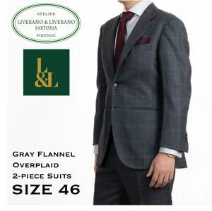 Liverano & Liverano 2ピーススーツ サイズ46 リヴェラーノ リベラーノ ジャケット Sartoria G.Seminara Ciardi お探しの方も