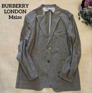 BURBERRY LONDON　バーバリーロンドン　ストライプ　テーラードジャケット　グレー　M