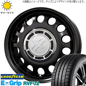 165/65R14 サマータイヤホイールセット ハスラー etc (GOODYEAR RVF2 & XBLOOD STEELE 4穴 100)