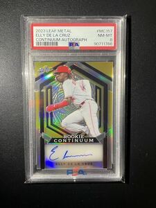 Elly De La Cruz 直筆サインカード PSA鑑定済み leaf rookie continuum エリー・デラクルーズ RC autograph Topps以外 reds ルーキー auto