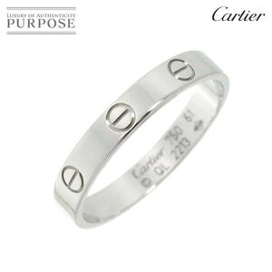 カルティエ Cartier ミニラブ #61 リング K18 WG ホワイトゴールド 750 指輪 Mini Love Ring 90235409