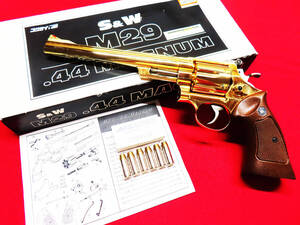 未発火 SMG刻印有り KOKUSAI コクサイ S&W M29 .44 MAGNUM 8 3/8インチ 24K フルメッキ リボルバー モデルガン 管理6k1118B-A05