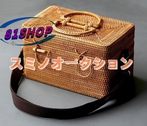 高品質★手作り 竹編細工籠 茶道具 収納する 竹細工 工芸品