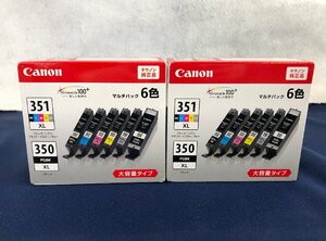 ★ジャンク品★【未開封】純正インクカートリッジ6色パック2点セット BCI-351XL+350XL/6MP Canon キヤノン