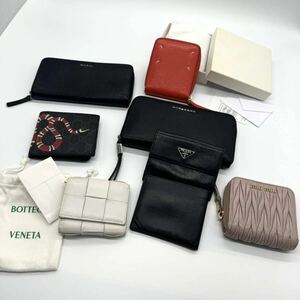 (ブランド財布8点) GUCCI グッチ PRADA プラダ ボッテガヴェネタ ミュウミュウ マルジェラ財布 まとめ ウォレット セット ハイブランド 