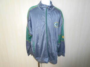 b177◆NFL TEAM APPAREL PACKERS トラックジャケット◆ナショナルフットボールリーグ グリーンベイ・パッカーズ 5XL 緑/灰 ビックサイズ 6G