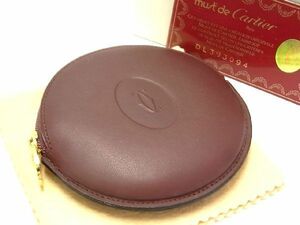 ■新品■未使用■ Cartier カルティエ マストライン レザー コインケース コインパース 小銭入れ ボルドー系 AN0839