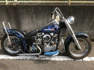 Harley-Davidson 1950年式パンヘッド ベリーナンバーマッチ シリンダーヘッド前後50キャスト番号有り オリジナルウィッシュボーンフレーム