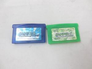 【同梱可】中古品 ゲーム ゲームボーイアドバンス ソフト 2点 ポケットモンスター リーフグリーン サファイア グッズ