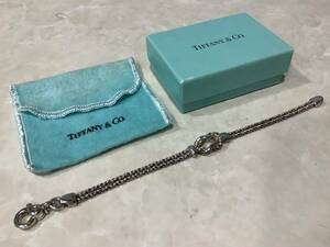 1円〜 Tiffany & Co. ティファニー SV925 ダブルロープ チェーン ブレスレット シルバー 腕周り約18cm 17.6g