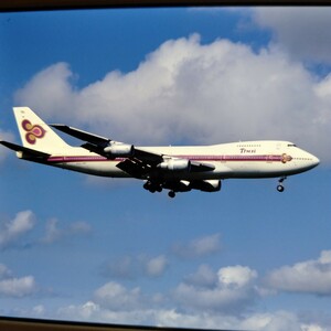 ノ040 航空機 旅客機 飛行機 タイ航空 シンガポール航空 大韓航空 ネガ カメラマニア秘蔵品 蔵出し コレクション 6枚まとめて