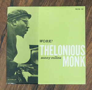 US Prestige PRLP 7169 WORK / Theolonious Monk with Sonnt Rollins NJ/DG/RVG