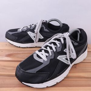 z6697【W480KB5】ニューバランス US9 26.0cm/黒 ブラック 灰 グレー newbalance レディース スニーカー 中古