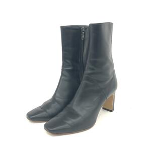 ◆DIANA ダイアナ ショートブーツ 22◆ ブラック レザー スクエアトゥ レディース 靴 シューズ ブーティー boots