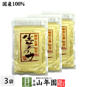 しょうが 粉末 国産 生姜の力 55g×3袋セット しょうが ショウガオール 冷え 温活 送料無料