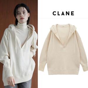 CLANE ヘビー リブ フーディ HEAVY RIB HOODIE IVORY