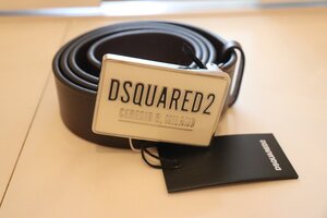 DSQUARED2 ディースクエアード2 新品メンズレザーベルト 90 伊製 ￥64900茶