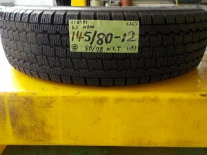 5) 6791f ブリヂストン Ｗ３００ 145/80R12 80/78N LT １本のみ 2020年製