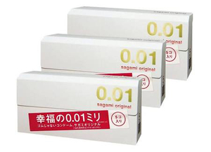 ☆送料無料　新品 サガミオリジナル 0.01 5個入り 3箱セット コンドーム☆