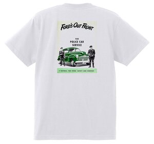 アドバタイジング フォード 1083 白 Ｔシャツ 1947 ホットロッド ローライダー ロカビリー アドバタイズメント レッドスレッド