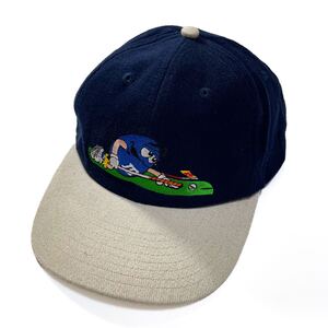 90s m&ms mars マース チョコレート キャップ 2トーン ビンテージ アメリカ製 usa old cap 企業 コットン 美品 キャラクター オフィシャル 