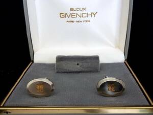 ◎№5387◎■美品■ジバンシイ「ロゴ柄」【GIVENCHY】 【シルバー・ゴールド】■カフス♪