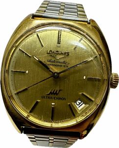 1円〜 Y 希少 LONGINES ロンジン ウルトラクロン クロノメーター ゴールドモデル メンズ 自動巻き デイト アンティーク 時計 52302969