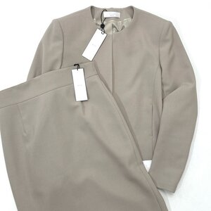 【セットアップ・タグ付・新品】BEIGE, SOPHIA ノーカラージャケット タイトスカート size4 M BEIGE ベイジ JKCWSA0720 SKCWSA0720 スーツ