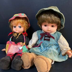 昭和レトロ　女の子人形　2体　スリーピングアイ人形/Love &Marchen 全長約34/40cm 可愛いお人形　人形　アンティーク人形