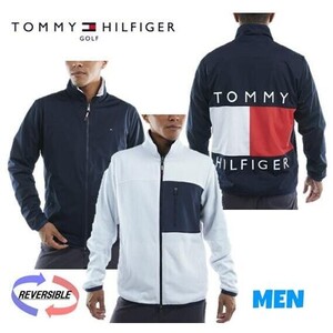 ‡新品正規　Мサイズ　トミーヒルフィガーゴルフ（TOMMY HILFIGER　GOLF）（メンズ） リバーシブルジャケット THMA293-ネイビー