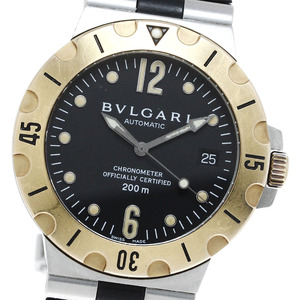 ブルガリ BVLGARI SD38SG ディアゴノ スクーバ YGベゼル デイト 自動巻き メンズ _817317