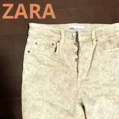 ZARA 花柄　フラワー　パンツ