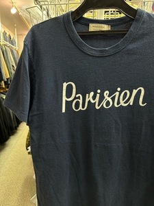 MAISON KITSUNE メゾンキツネ Parisien パリジャン Tシャツ 半袖 紺 M