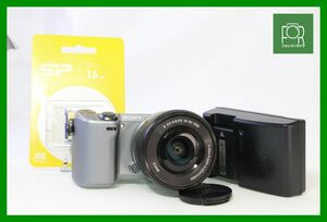 【同梱歓迎】到着後即使える■実用■SONY NEX-5R+E 16-50mm PZ OSS■バッテリー・チャージャー・16 GB SDカード付き■11041