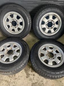 195/80R15 107/105N LT ヨコハマ/BluEarth-Van ＲＹ55夏タイヤ20年 社外15インチ6J+45 6H 139.7 ハイエース バリ山