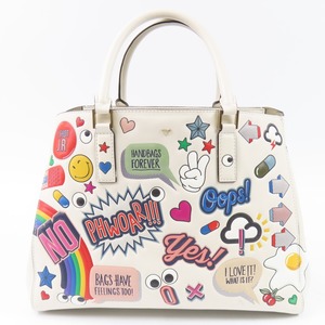 94461★1円スタート★Anya Hindmarch アニヤハインドマーチ 外極美品 イーブリー オール オーバー ウィンク 総柄 ハンドバッグ レザー