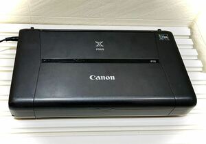 印字6550枚【中古】プリンター　canon ip110 　通電、印字OK、ACあり、ヘッド&インクあり、傷、汚れあり 新品プリンタケーブル(5m、1本)付