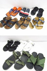 1円スタート メンズサンダル BIRKENSTOCK THE NORTH FACE Teva GRAMICCI 他 ビルケン まとめ サイズ24～28cm 大量 1スタ ジャンク品 ◆9173