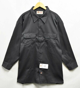 【未使用品】展示品 ビッグサイズ Dickies ディッキーズ 長袖 ワークシャツ チャコールグレー 3XL相当 新品(39245