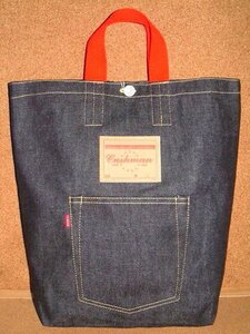 新品 CUSHMAN クッシュマン 1950年代 ビンテージ LEVIS リーバイス 13.5oz インディゴデニム生地 XXデニム トートバッグ ジーンズ 501XX