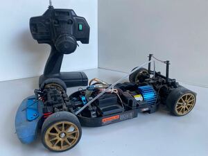 ジャンク　 TAMIYA ラジコン プロポTD02？ドリフトパッケージ？ 電動RC シャーシ タミヤ　部品取り