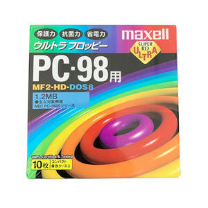 24C320_1 【未使用】maxell マクセル PC-98用3.5フロッピーディスク 10枚 MF2-HD-DOS8-B10P