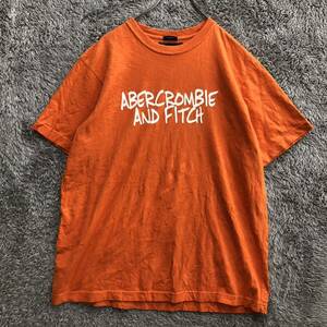 Abercrombie & Fitch アバクロンビー & フィッチ 半袖Tシャツ 半袖カットソー サイズXL オレンジ プリント メンズ トップス 最落なし（7）