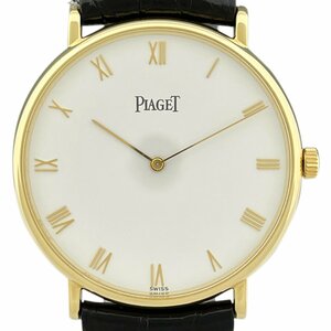 ピアジェ PIAGET 9035N 腕時計 YG レザー 手巻き ホワイト ユニセックス 【中古】